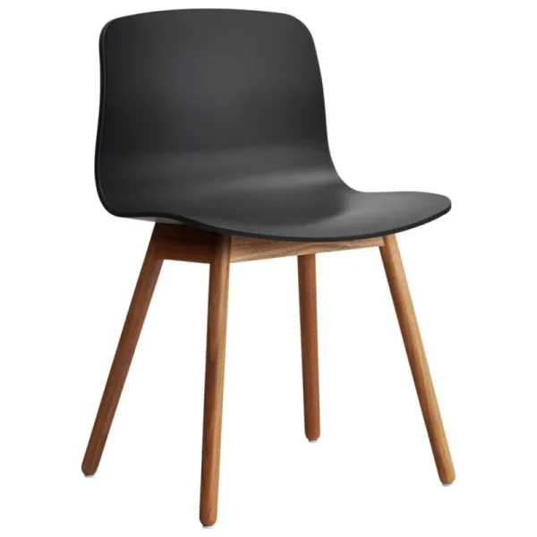 Tolix Sitzgelegenheiten-HAY About a Chair AAC12, schwarz 2.0 - Nussbaum lackiert
