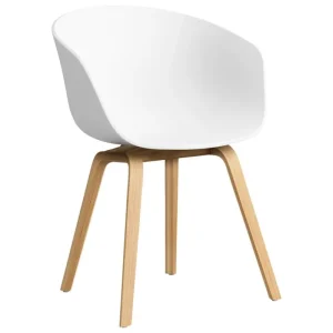 Fogia Sitzgelegenheiten-HAY About A Chair AAC22, Weiß 2.0 - Eiche lackiert