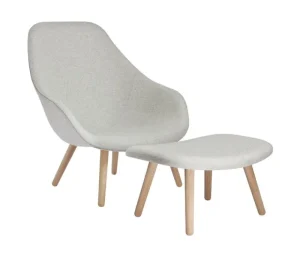 Vitra Sitzgelegenheiten-HAY About A Lounge Chair AAL92, Eiche lackiert - Divina Melange 120