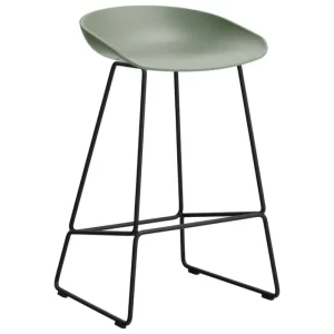 ferm LIVING Sitzgelegenheiten-HAY About A Stool AAS38, 64 cm, schwarz - staubgrün