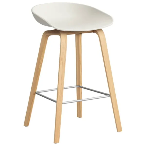 HAY Sitzgelegenheiten-About A Stool AAS32, 65 cm, Melange Cream 2.0, Eiche lackiert -