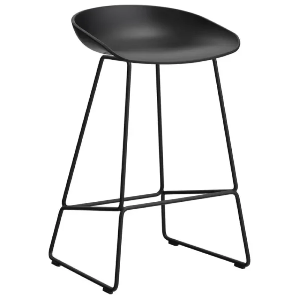HAY Sitzgelegenheiten-About A Stool AAS38, 65 cm, Schwarz 2.0 - Schwarz - Schwarz