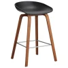 HAY Sitzgelegenheiten-About A Stool AAS32, 65 cm, Schwarz 2.0 - Walnuss lackiert - Sta