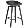 HAY Sitzgelegenheiten-About A Stool AAS32, 65 cm, Schwarz 2.0 - Eiche schwarz lackiert