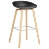 HAY Sitzgelegenheiten-About A Stool AAS32, 75 cm, Schwarz 2.0 - Eiche geseift - Schwar