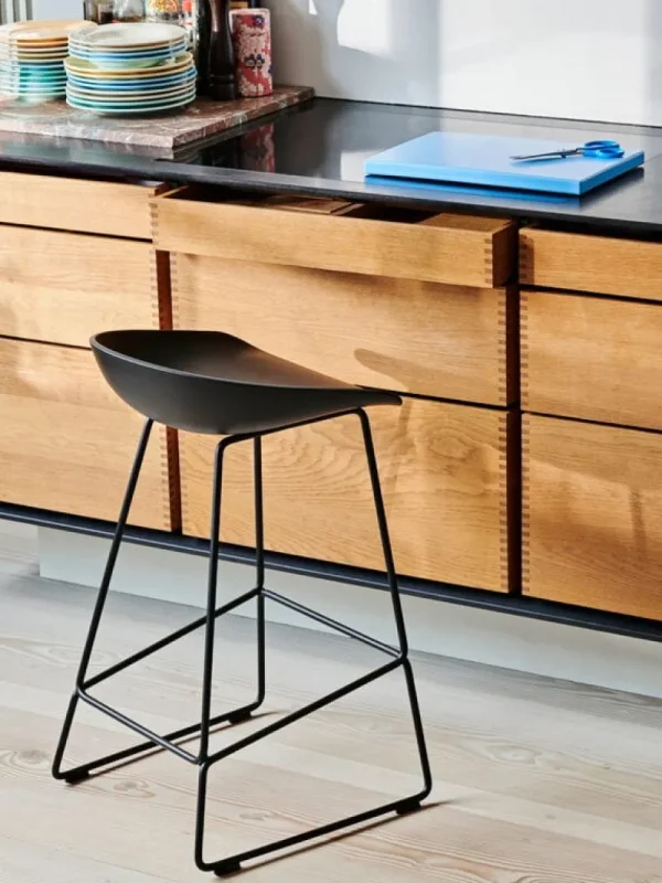 HAY Sitzgelegenheiten-About A Stool AAS38, 65 cm, Schwarz 2.0 - Schwarz - Schwarz