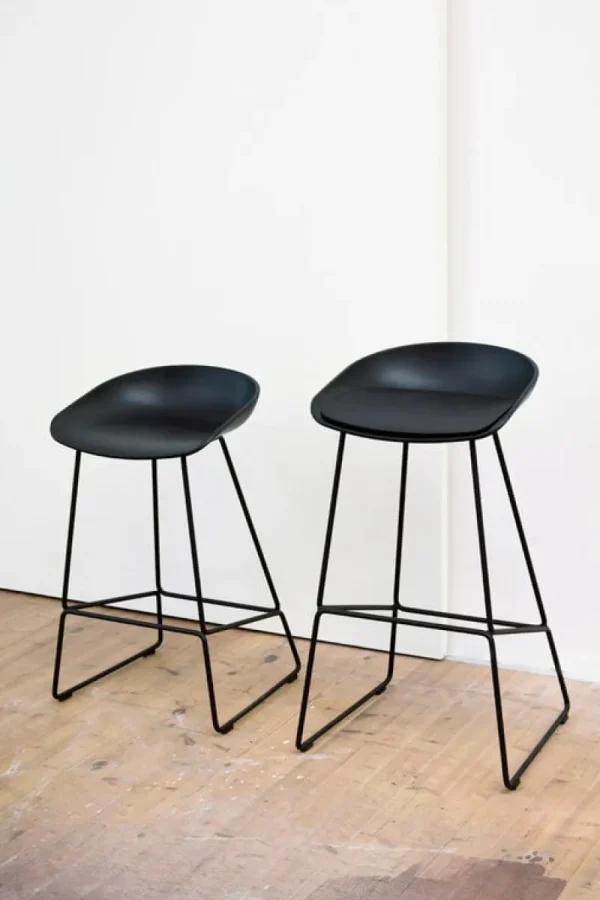 HAY Sitzgelegenheiten-About A Stool AAS38, 65 cm, Schwarz 2.0 - Schwarz - Schwarz
