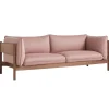 HAY Sofas Und Liegen-Arbour Eco 3 Sitzer, Re wool 648 – Nussbaum geölt/gewachst