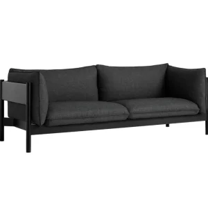 Interface Sofas Und Liegen-HAY Arbour Eco 3 Sitzer, Re wool 198 – Buche Schwarz lackiert