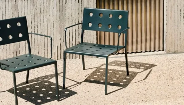 HAY Terrassenmöbel | Sitzgelegenheiten^Balcony Lounge-Armlehnstuhl, Dunkles Forstgrün