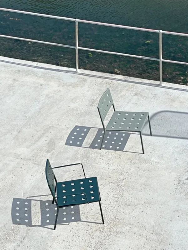 HAY Terrassenmöbel | Sitzgelegenheiten^Balcony Lounge-Armlehnstuhl, Dunkles Forstgrün
