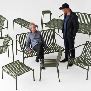 HAY Terrassenmöbel^Bank Palissade, himmelgrau