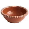 HAY Geschirr^Barro Salatschüssel, L, Terracotta natur mit Streifen