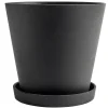 HAY Garten | Indoor-gardening^Blumentopf und Untertasse, XXXL, schwarz