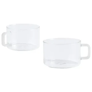 HAY Geschirr^Brew Tasse, 2er-Set, klar - Jade-Weiß
