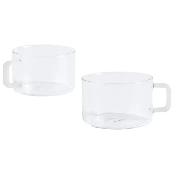 HAY Geschirr^Brew Tasse, 2er-Set, klar - Jade-Weiß