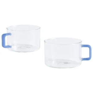 HAY Geschirr^Brew Tasse, 2er-Set, klar - Jade-Hellblau