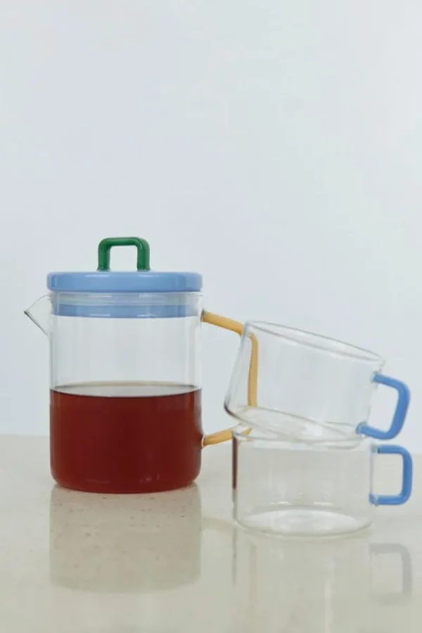 HAY Geschirr^Brew Tasse, 2er-Set, klar - Jade-Hellblau
