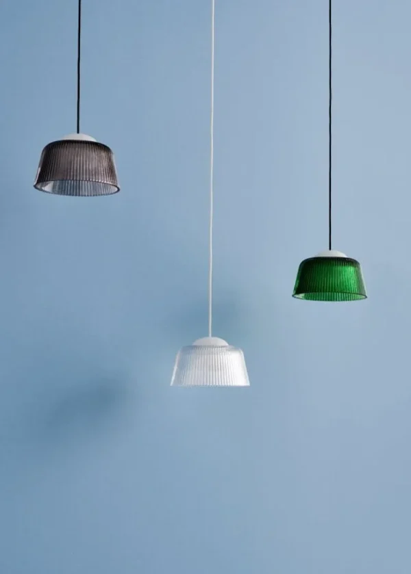 HAY Deckenleuchten-Brim Pendelleuchte, 24,5 cm, Flaschengrün, Glas