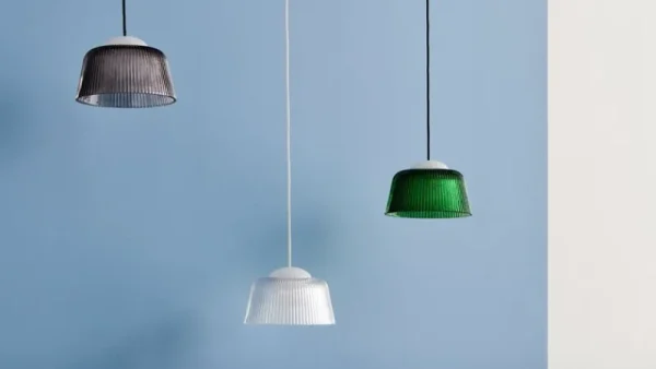 HAY Deckenleuchten-Brim Pendelleuchte, 24,5 cm, Flaschengrün, Glas