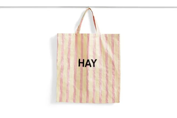 Finnish Design Shop Taschen | Auf Reisen^HAY Candy Stripe Einkaufstasche, XL, Rot - Gelb