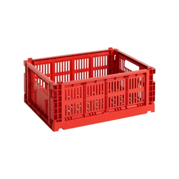 HAY Badezimmeraccessoires | Aufbewahrungsbehälter^Colour Crate, M, recycelter Kunststoff, Rot