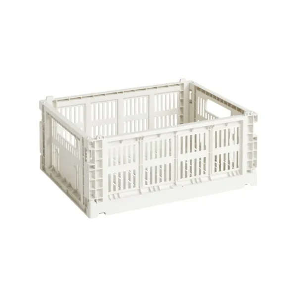 HAY Badezimmeraccessoires | Aufbewahrungsbehälter^Colour Crate, M, recycelter Kunststoff, Cremeweiß