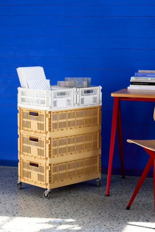 HAY Badezimmeraccessoires | Aufbewahrungsbehälter^Colour Crate, M, recycelter Kunststoff, Cremeweiß
