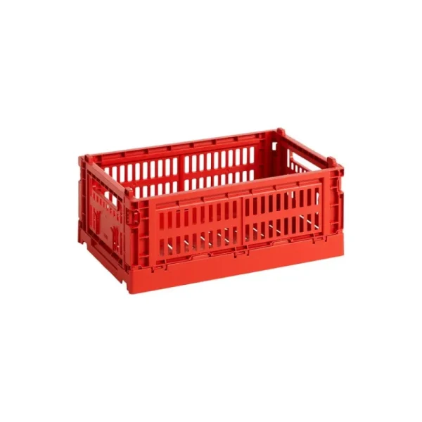 HAY Badezimmeraccessoires | Aufbewahrungsbehälter^Colour Crate, S, recycelter Kunststoff, Rot