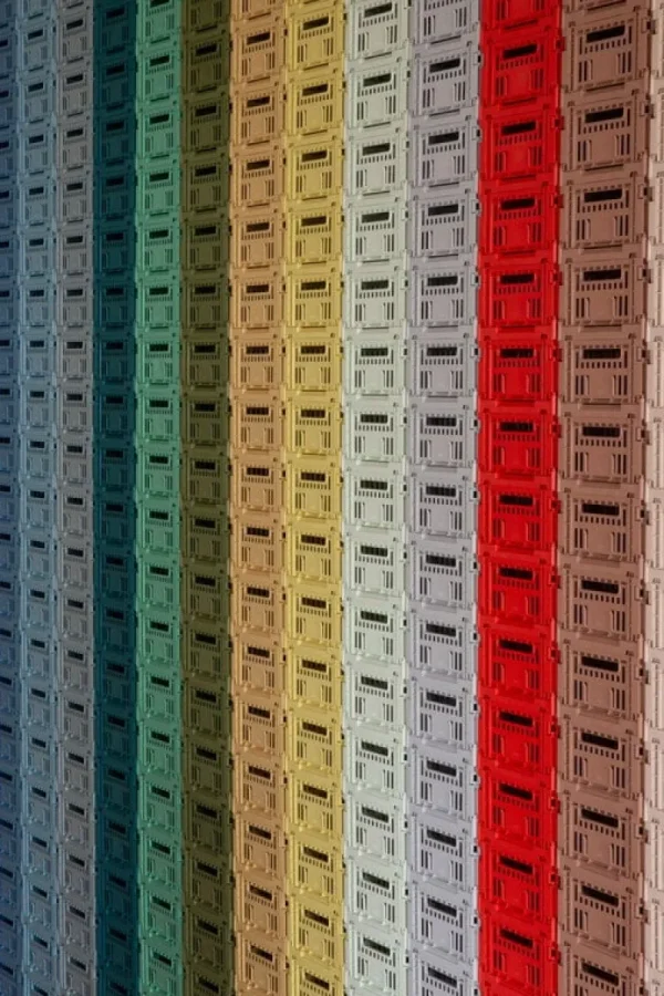 HAY Badezimmeraccessoires | Aufbewahrungsbehälter^Colour Crate, S, recycelter Kunststoff, dunkles Minzgrün