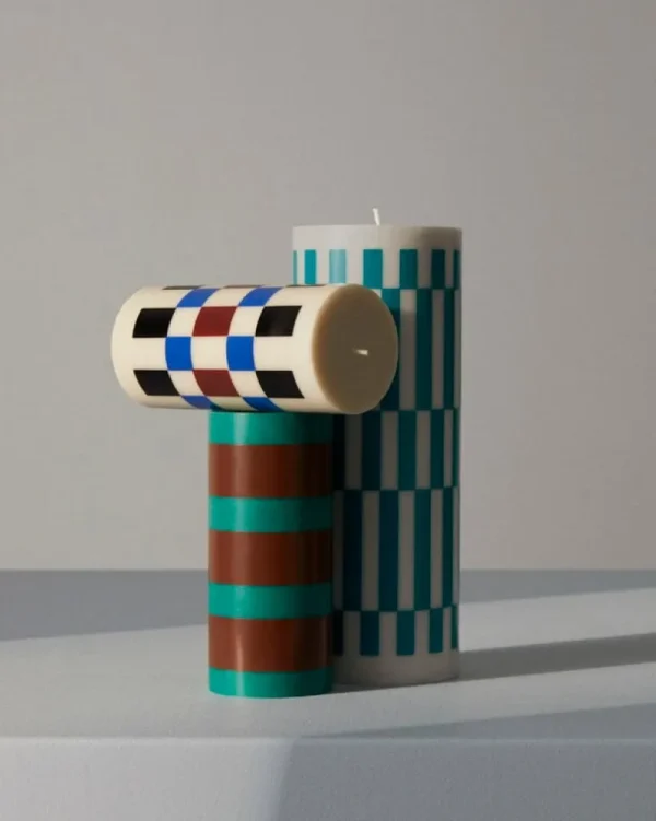 Skultuna Kerzen Und Kerzenhalter-HAY Column Kerze, S, Grün - Braun