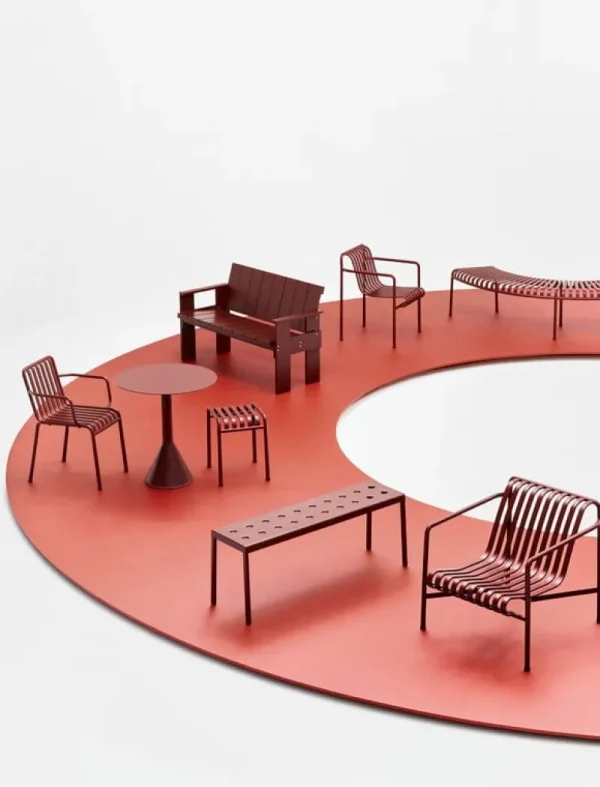 HAY Terrassenmöbel^Crate Esszimmerbank, Rostrot