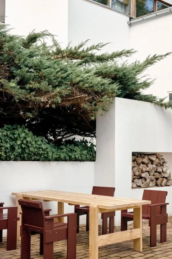 HAY Terrassenmöbel^Crate Esszimmerstuhl, Rostrot