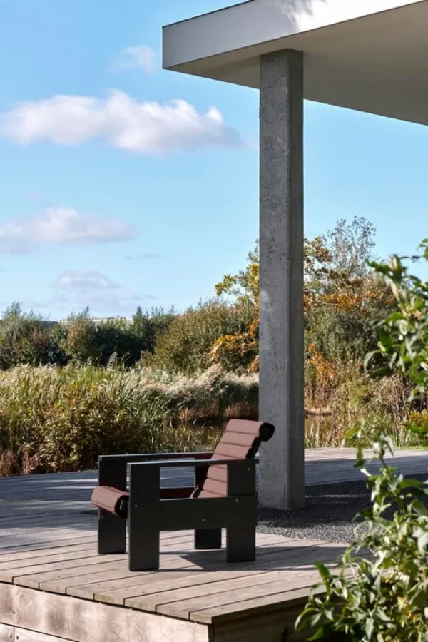 HAY Outdoor-textilien^Crate Gestepptes Kissen für Loungesessel, Rostrot