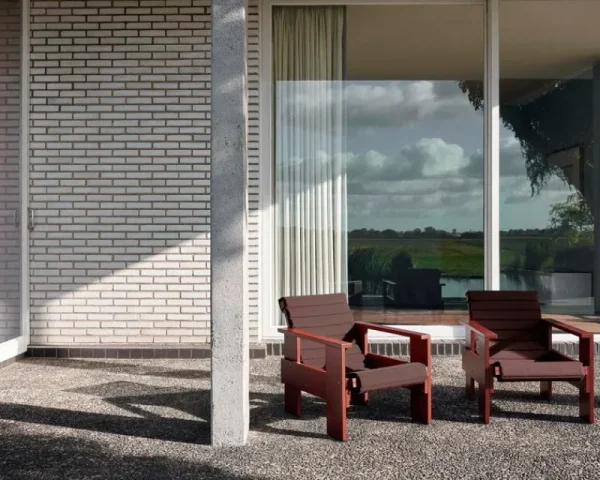 HAY Outdoor-textilien^Crate Gestepptes Kissen für Loungesessel, Rostrot
