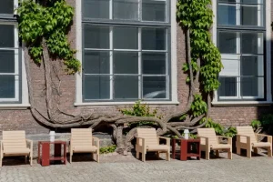 HAY Outdoor-textilien^Crate Gestepptes Kissen für Loungesessel, Beige