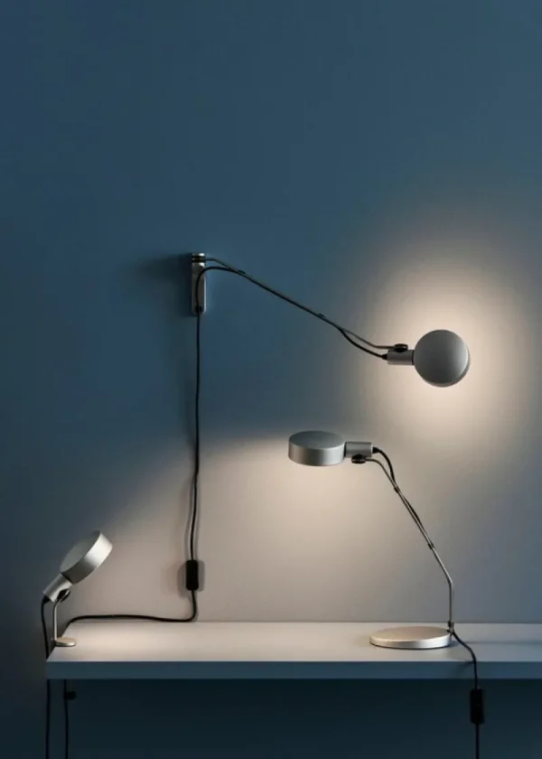 Hem Tischlampen-HAY Cupola Schreibtischleuchte, klar eloxiertes Aluminium