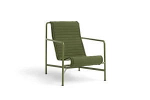 HAY Outdoor-textilien^Gestepptes Kissen Palissade für Loungesessel mit hoher Lehne, oliv