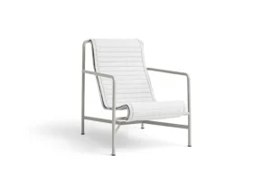 HAY Outdoor-textilien^Gestepptes Kissen Palissade für Loungesessel mit hoher Lehne, himmelgrau