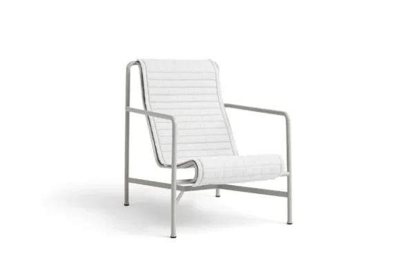 HAY Outdoor-textilien^Gestepptes Kissen Palissade für Loungesessel mit hoher Lehne, himmelgrau