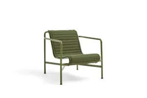 HAY Outdoor-textilien^Gestepptes Kissen Palissade für Loungesessel mit niedriger Lehne, oliv