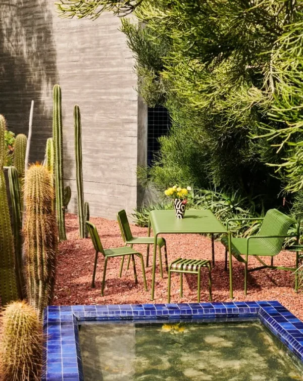 HAY Terrassenmöbel^Hocker Palissade, olivgrün