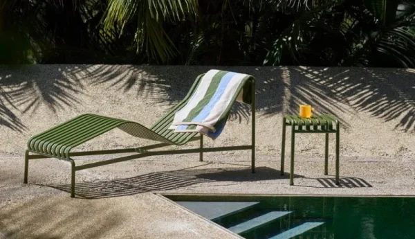 HAY Terrassenmöbel^Hocker Palissade, olivgrün