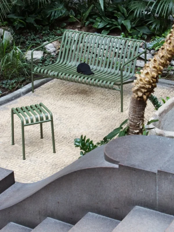 HAY Terrassenmöbel^Hocker Palissade, olivgrün