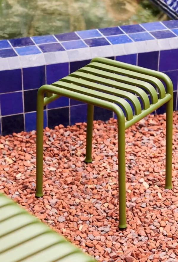 HAY Terrassenmöbel^Hocker Palissade, olivgrün