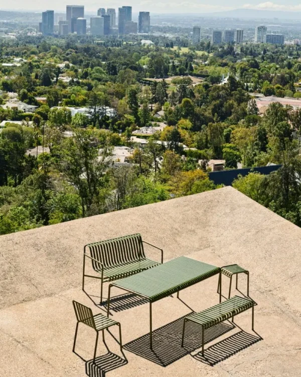HAY Terrassenmöbel^Hocker Palissade, olivgrün