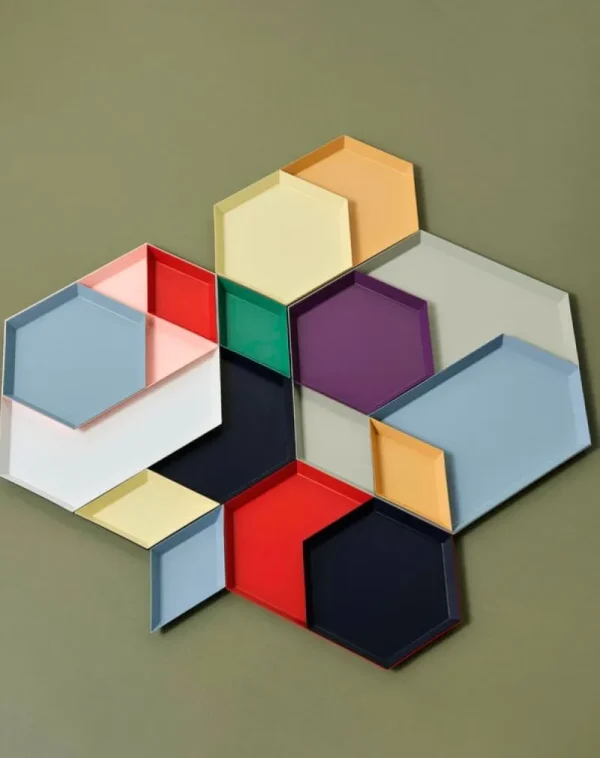 HAY Dekorationsgegenstände^Kaleido Tablett, XS, Taubenblau