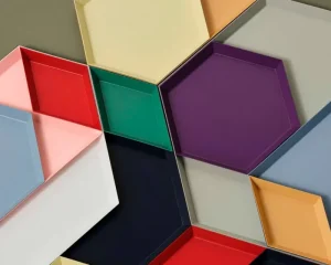 HAY Dekorationsgegenstände^Kaleido Tablett, XS, Taubenblau