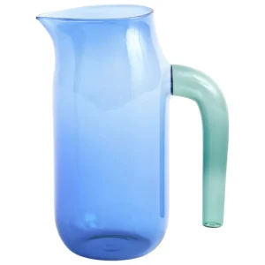 HAY Karaffen Und Krüge^Kanne mit türkisem Henkel, L, Blau