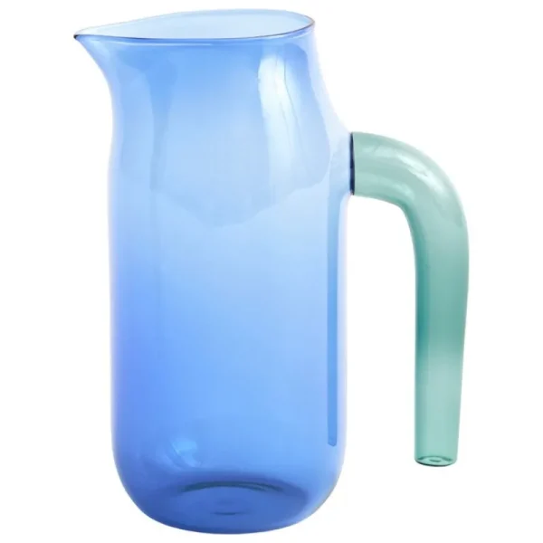 HAY Karaffen Und Krüge^Kanne mit türkisem Henkel, L, Blau